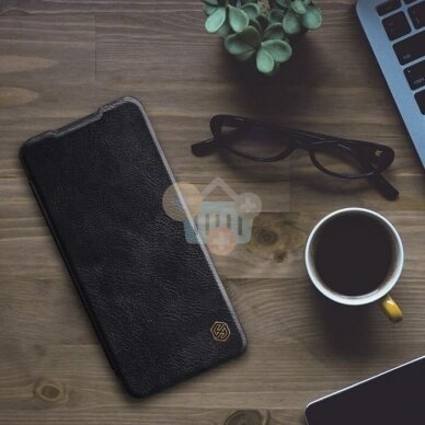 Samsung Galaxy A12 dėklas Nillkin Qin Leather (juodas) +++ TOP Kokybė 8 Samsung Galaxy A12 dėklas Nillkin Qin Leather (juodas) +++ TOP Kokybė 8