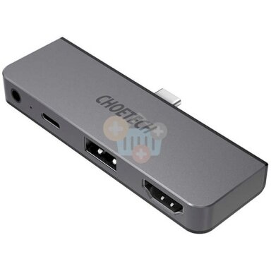 Adapteris CHOETECH, USB-C - HDMI, USB 2.0, Type-C PD, 3.5mm AUX Adapteris CHOETECH, USB-C - HDMI, USB 2.0, Type-C PD, 3.5mm AUX