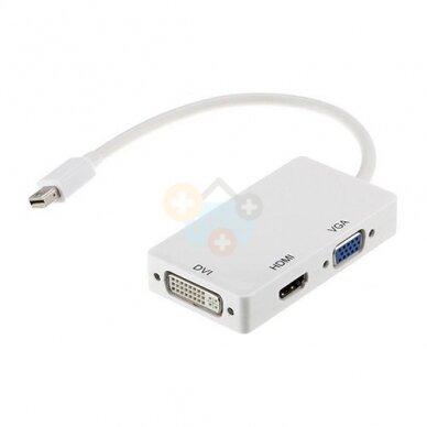 Adapteris mini DisplayPort į HDMI, DVI, VGA Adapteris mini DisplayPort į HDMI, DVI, VGA