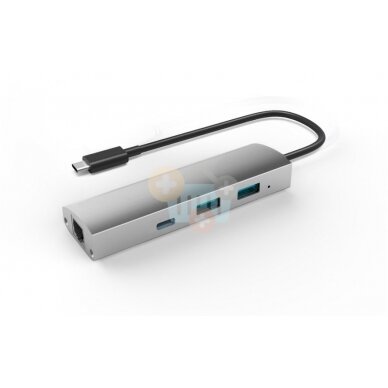Adapteris USB 3.1 į 2-Port USB 3.0 + 1-Port USB 3.1 su Gigabit Ethernet Adapteris USB 3.1 į 2-Port USB 3.0 + 1-Port USB 3.1 su Gigabit Ethernet