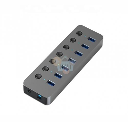 Adapteris USB A 3.0 - 7 x USB 3.0 su jungikliais Adapteris USB A 3.0 - 7 x USB 3.0 su jungikliais