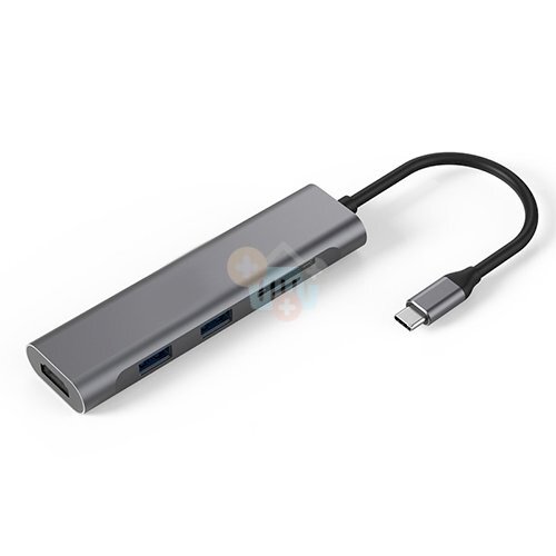 Adapteris USB Type-C - 2 x USB 3.0, HDMI, SD, TF Adapteris USB Type-C - 2 x USB 3.0, HDMI, SD, TF