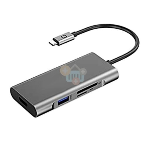 Adapteris USB Type-C - 3 x USB 3.0, Type-C PD, HDMI, SD, TF Adapteris USB Type-C - 3 x USB 3.0, Type-C PD, HDMI, SD, TF