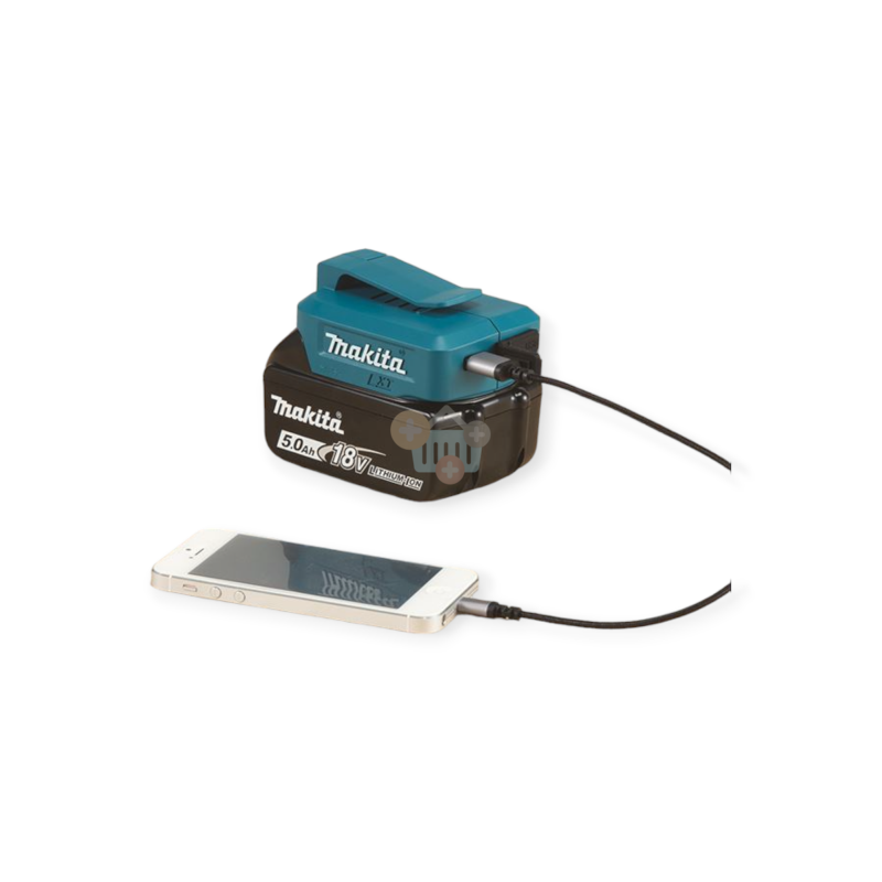 Akumuliatorių adapteris Makita 18V 2X USB 2 Akumuliatorių adapteris Makita 18V 2X USB 2