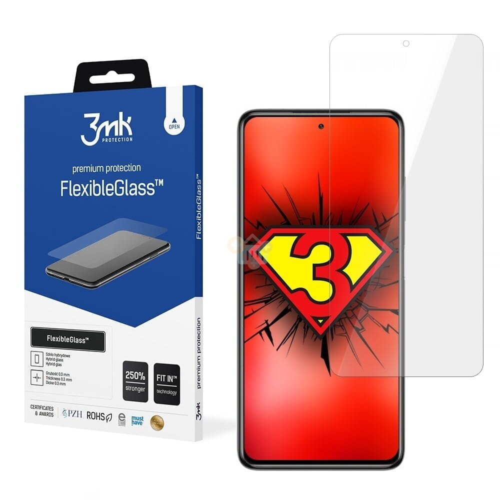 Apsauginis hibridinis stiklas Xiaomi Poco X3/X3 Pro 3MK FlexibleGlass ™ +++ TOP Komfortas Apsauginis hibridinis stiklas Xiaomi Poco X3/X3 Pro 3MK FlexibleGlass ™ +++ TOP Komfortas