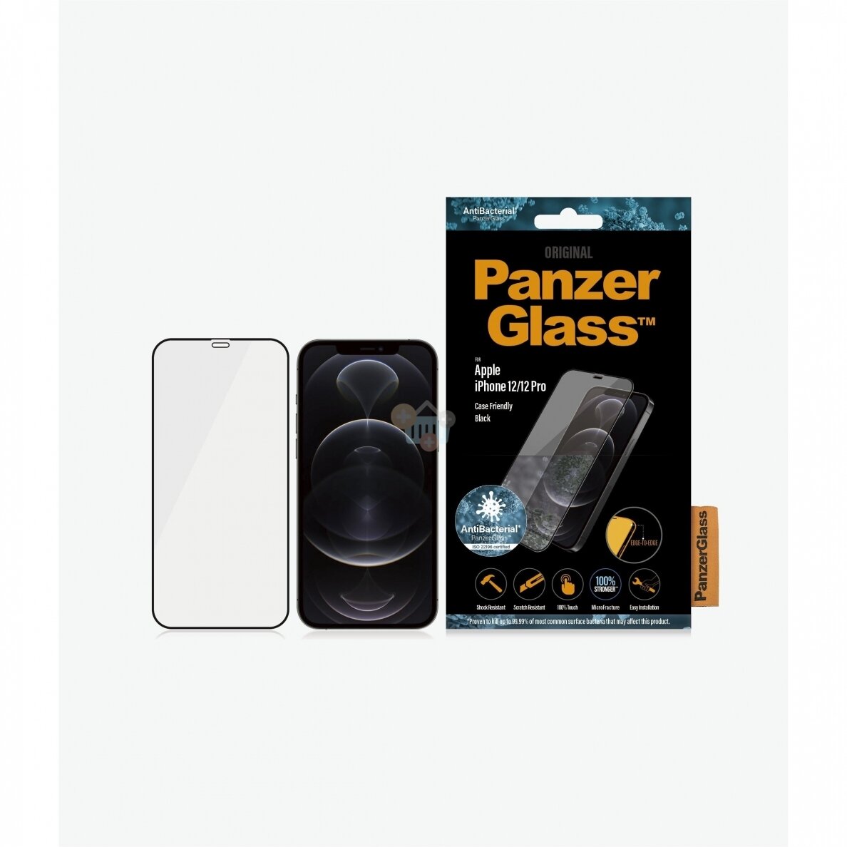 Apsauginis stiklas Apple iPhone 12/12 Pro (Juodas) PanzerGlass Premium +++ TOP Saugumas 1 Apsauginis stiklas Apple iPhone 12/12 Pro (Juodas) PanzerGlass Premium +++ TOP Saugumas 1