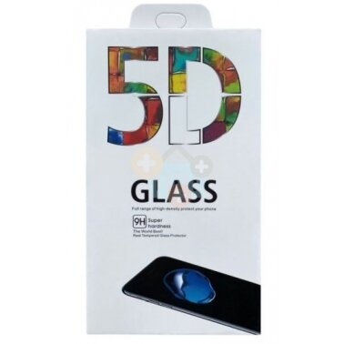 Apsauginis stiklas Apple iPhone 12 / 12 Pro, 5D Full Glue (juodas) +++ TOP Balansas