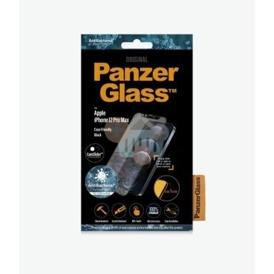 Apsauginis stiklas Apple iPhone 12 Pro Max (Juodas) PanzerGlass Premium +++ TOP Saugumas Apsauginis stiklas Apple iPhone 12 Pro Max (Juodas) PanzerGlass Premium +++ TOP Saugumas