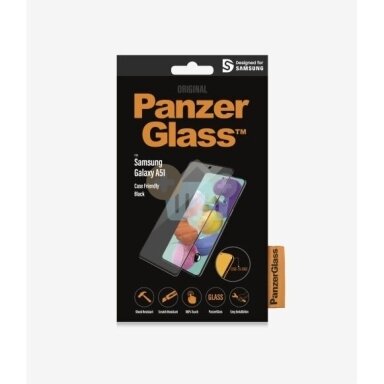 Apsauginis stiklas Samsung Galaxy A51 (Juodas) PanzerGlass Premium +++ TOP Saugumas