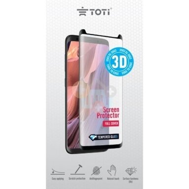 Apsauginis stiklas Samsung Galaxy A52 Toti Full Cover (3D, juodas) +++ TOP efektyvumas