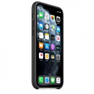 Apple iPhone 11 Pro Max silikoninis dėklas (juodas) MX002ZM/A +++ TOP Kokybė 2