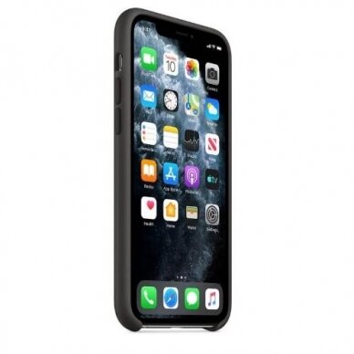 Apple iPhone 11 Pro silikoninis dėklas (juodas) MWYN2ZM/A +++ TOP Kokybė 2