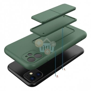 Apple iPhone 11 silikoninis dėklas Wozinsky Kickstand Case (šviesiai mėlynas) +++ TOP Funkcionalumas 2