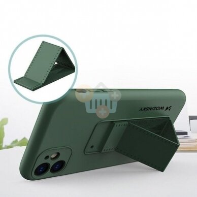 Apple iPhone 11 silikoninis dėklas Wozinsky Kickstand Case (tamsiai žalias) +++ TOP Funkcionalumas 1 Apple iPhone 11 silikoninis dėklas Wozinsky Kickstand Case (tamsiai žalias) +++ TOP Funkcionalumas 1