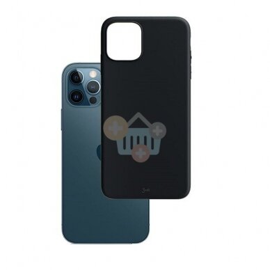 Apple iPhone 12, 12 Pro dėklas 3MK Matt Case (juodas) +++ TOP Komfortas Apple iPhone 12, 12 Pro dėklas 3MK Matt Case (juodas) +++ TOP Komfortas