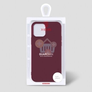Apple iPhone 12, 12 Pro dėklas X-Level Guardian (bordo) +++ TOP Komfortas 3 Apple iPhone 12, 12 Pro dėklas X-Level Guardian (bordo) +++ TOP Komfortas 3