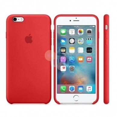 Apple iPhone 6  silikoninis dėklas (raudonas) +++ TOP Kokybė 1