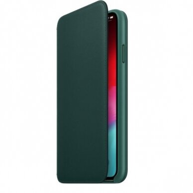 Apple iPhone XS Max odinis Folio dėklas (žalias) MRX42ZM/A originalus Apple iPhone XS Max odinis Folio dėklas (žalias) MRX42ZM/A originalus