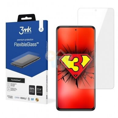 Apsauginis hibridinis stiklas Xiaomi Poco X3/X3 Pro 3MK FlexibleGlass ™ +++ TOP Komfortas Apsauginis hibridinis stiklas Xiaomi Poco X3/X3 Pro 3MK FlexibleGlass ™ +++ TOP Komfortas