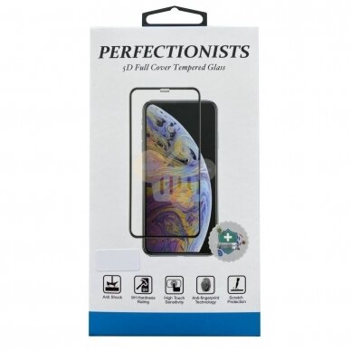 Apsauginis stiklas 5D Samsung Galaxy A51 (A515) Perfectionists (lenktas, juodas) +++ TOP Efektyvumas