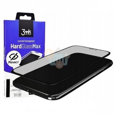 Apsauginis stiklas Apple iPhone 11 3MK HardGlass Max ™ Privacy (skaidrus) +++ TOP privatumas 2