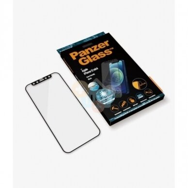 Apsauginis stiklas Apple iPhone 12 Mini (Juodas) PanzerGlass Premium +++ TOP Saugumas 2