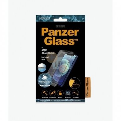 Apsauginis stiklas Apple iPhone 12 Mini (Juodas) PanzerGlass Premium +++ TOP Saugumas