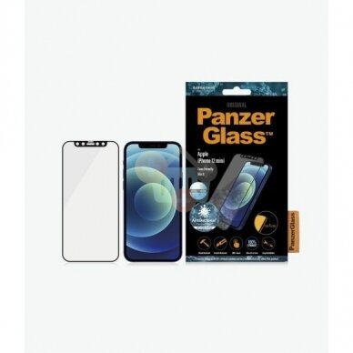Apsauginis stiklas Apple iPhone 12 Mini (Juodas) PanzerGlass Premium +++ TOP Saugumas 1