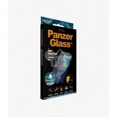Apsauginis stiklas Apple iPhone 12 Mini (Juodas) PanzerGlass Premium +++ TOP Saugumas 3 Apsauginis stiklas Apple iPhone 12 Mini (Juodas) PanzerGlass Premium +++ TOP Saugumas 3