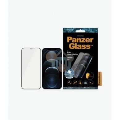 Apsauginis stiklas Apple iPhone 12 Pro Max (Juodas) PanzerGlass Premium +++ TOP Saugumas 1