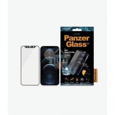 Apsauginis stiklas Apple iPhone 12 Pro Max (Juodas) PanzerGlass Premium +++ TOP Saugumas 1 Apsauginis stiklas Apple iPhone 12 Pro Max (Juodas) PanzerGlass Premium +++ TOP Saugumas 1