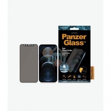 Apsauginis stiklas Apple iPhone 12 Pro Max (Juodas) PanzerGlass Premium +++ TOP Privatumas 1 Apsauginis stiklas Apple iPhone 12 Pro Max (Juodas) PanzerGlass Premium +++ TOP Privatumas 1