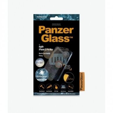 Apsauginis stiklas Apple iPhone 12 Pro Max (Juodas) PanzerGlass Premium +++ TOP Privatumas