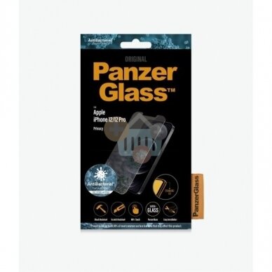 Apsauginis stiklas Apple iPhone 12/12 Pro (Juodas) PanzerGlass Premium +++ TOP Privatumas