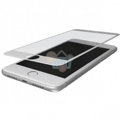 Apsauginis stiklas Apple iPhone 6 Plus 3MK HardGlass Max ™ Privacy (baltas) +++ TOP privatumas 1
