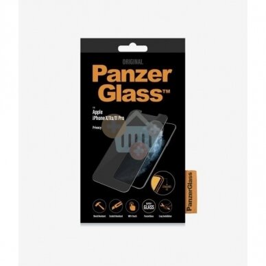 Apsauginis stiklas Apple iPhone X/Xs/11 Pro (Juodas) PanzerGlass Premium +++ TOP Privatumas