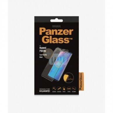 Apsauginis stiklas Huawei P30 lite (Juodas) PanzerGlass Premium +++ TOP Saugumas Apsauginis stiklas Huawei P30 lite (Juodas) PanzerGlass Premium +++ TOP Saugumas