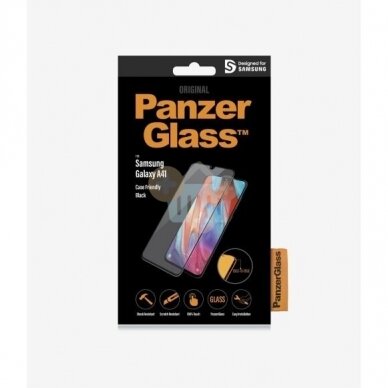 Apsauginis stiklas Samsung Galaxy A41 (Juodas) PanzerGlass Premium +++ TOP Saugumas