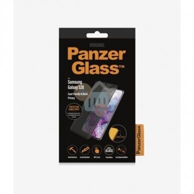 Apsauginis stiklas Samsung Galaxy S20 (Juodas) PanzerGlass Premium +++ TOP Privatumas Apsauginis stiklas Samsung Galaxy S20 (Juodas) PanzerGlass Premium +++ TOP Privatumas