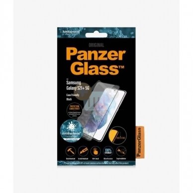 Apsauginis stiklas Samsung Galaxy S21+ (Juodas) PanzerGlass Premium +++ TOP Saugumas