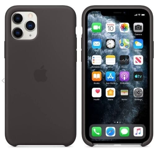 Apple iPhone 11 Pro silikoninis dėklas (juodas) MWYN2ZM/A +++ TOP Kokybė 1 Apple iPhone 11 Pro silikoninis dėklas (juodas) MWYN2ZM/A +++ TOP Kokybė 1