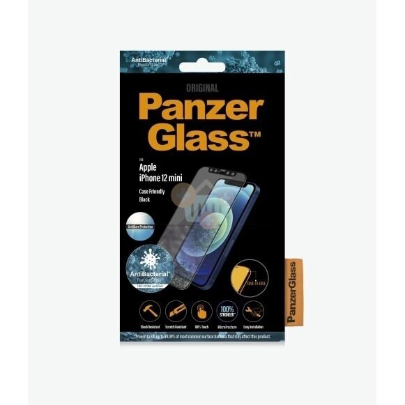 Apsauginis stiklas Apple iPhone 12 Mini (Juodas) PanzerGlass Premium +++ TOP Saugumas Apsauginis stiklas Apple iPhone 12 Mini (Juodas) PanzerGlass Premium +++ TOP Saugumas