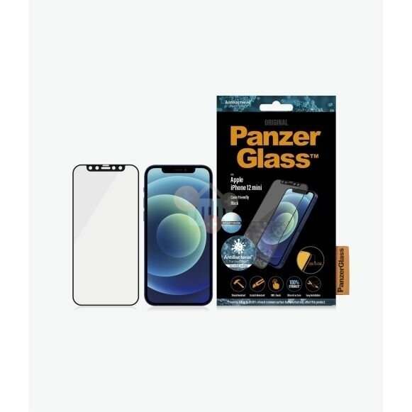Apsauginis stiklas Apple iPhone 12 Mini (Juodas) PanzerGlass Premium +++ TOP Saugumas 1