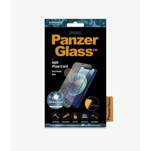 Apsauginis stiklas Apple iPhone 12 Mini (Juodas) PanzerGlass Premium +++ TOP Saugumas Apsauginis stiklas Apple iPhone 12 Mini (Juodas) PanzerGlass Premium +++ TOP Saugumas