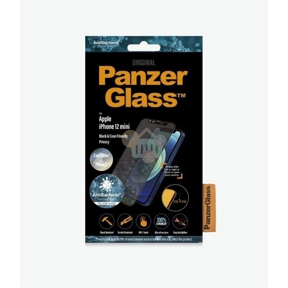 Apsauginis stiklas Apple iPhone 12 Mini (Juodas) PanzerGlass Premium +++ TOP Privatumas Apsauginis stiklas Apple iPhone 12 Mini (Juodas) PanzerGlass Premium +++ TOP Privatumas