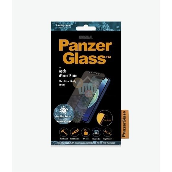 Apsauginis stiklas Apple iPhone 12 Mini (Juodas) PanzerGlass Premium +++ TOP Privatumas Apsauginis stiklas Apple iPhone 12 Mini (Juodas) PanzerGlass Premium +++ TOP Privatumas