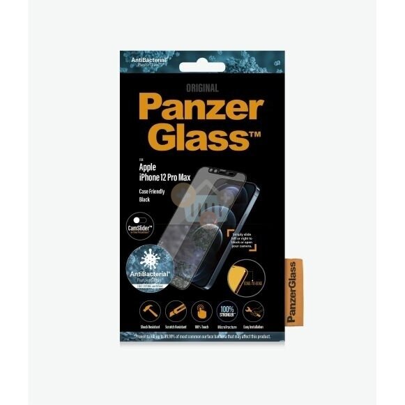 Apsauginis stiklas Apple iPhone 12 Pro Max (Juodas) PanzerGlass Premium +++ TOP Saugumas Apsauginis stiklas Apple iPhone 12 Pro Max (Juodas) PanzerGlass Premium +++ TOP Saugumas