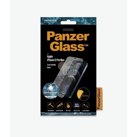 Apsauginis stiklas Apple iPhone 12 Pro Max (Juodas) PanzerGlass Premium +++ TOP Saugumas