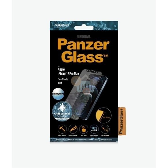 Apsauginis stiklas Apple iPhone 12 Pro Max (Juodas) PanzerGlass Premium +++ TOP Saugumas Apsauginis stiklas Apple iPhone 12 Pro Max (Juodas) PanzerGlass Premium +++ TOP Saugumas
