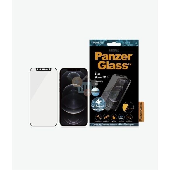Apsauginis stiklas Apple iPhone 12/12 Pro (Juodas) PanzerGlass Premium +++ TOP Saugumas 1 Apsauginis stiklas Apple iPhone 12/12 Pro (Juodas) PanzerGlass Premium +++ TOP Saugumas 1